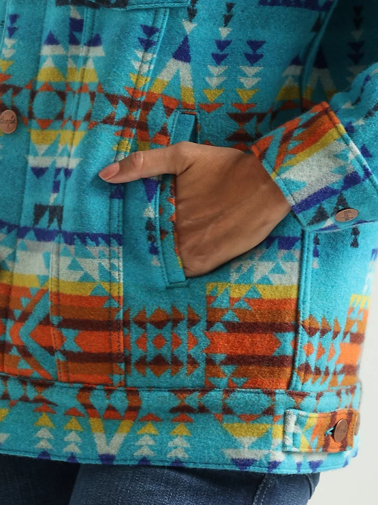 caqui dorado Wrangler mujer Chaqueta de lona con forro de sherpa Riggs Hard Layers ropa F8J4V863