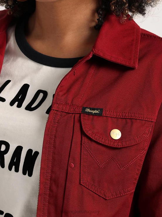 caqui dorado Wrangler mujer Chaqueta de lona con forro de sherpa Riggs Hard Layers ropa F8J4V863