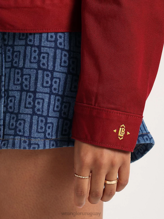 caqui dorado Wrangler mujer Chaqueta de lona con forro de sherpa Riggs Hard Layers ropa F8J4V863