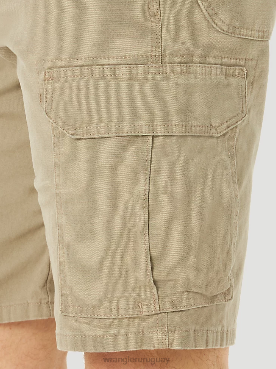 caqui oscuro Wrangler hombres Pantalón corto cargo Ranger elástico de ropa de trabajo Riggs ropa F8J4V536