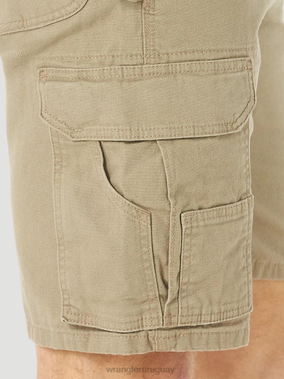 caqui oscuro Wrangler hombres Pantalón corto cargo Ranger elástico de ropa de trabajo Riggs ropa F8J4V536