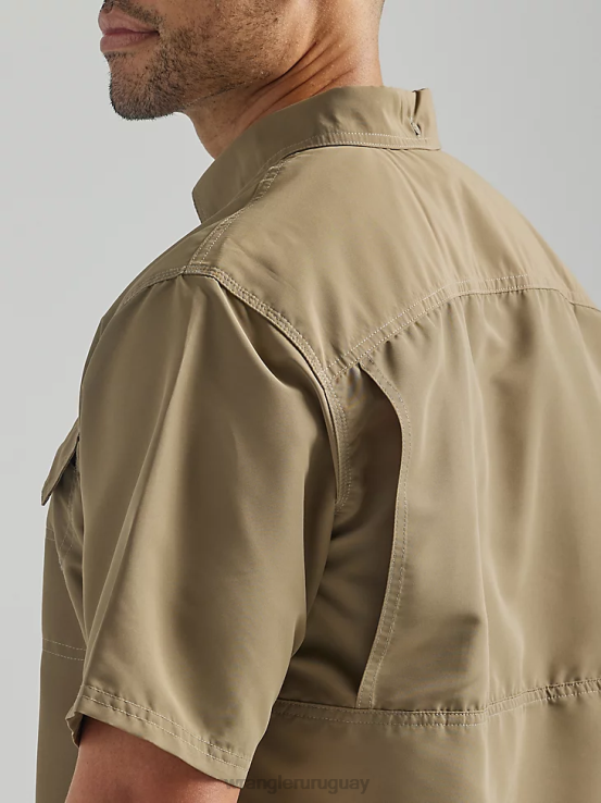 caqui oscuro Wrangler hombres camisa de trabajo ligera riggs workwear ropa F8J4V348