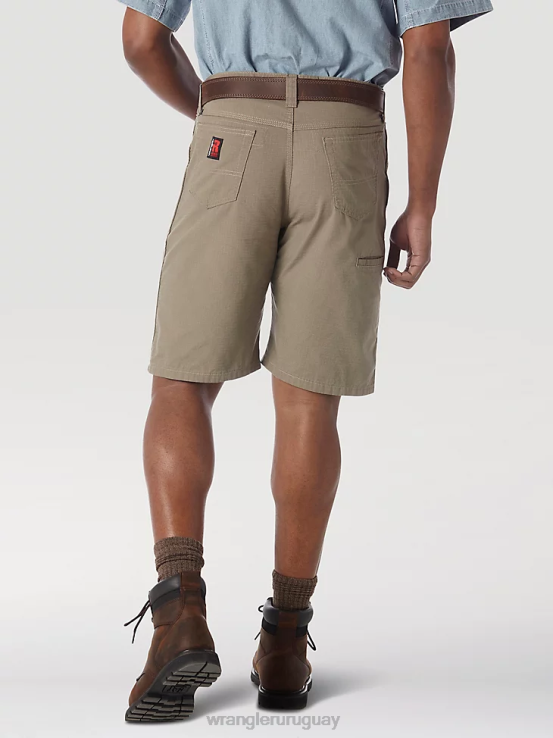 caqui oscuro Wrangler hombres pantalón corto técnico de ropa de trabajo riggs ropa F8J4V592