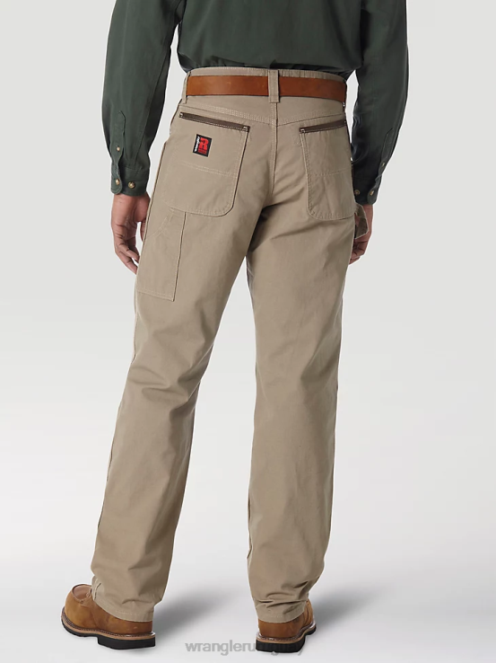 caqui oscuro Wrangler hombres pantalón de carpintero riggs workwear ropa F8J4V268