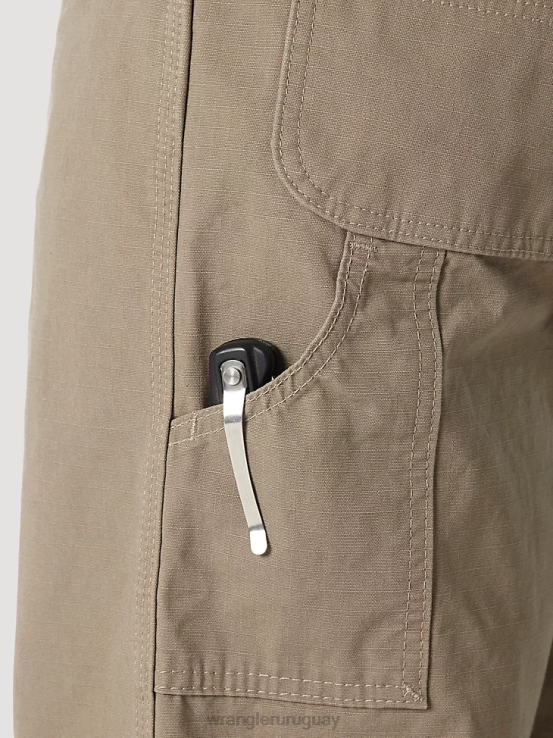 caqui oscuro Wrangler hombres pantalón de carpintero riggs workwear ropa F8J4V268