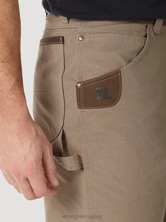 caqui oscuro Wrangler hombres riggs ropa de trabajo carpintero corto ropa F8J4V544