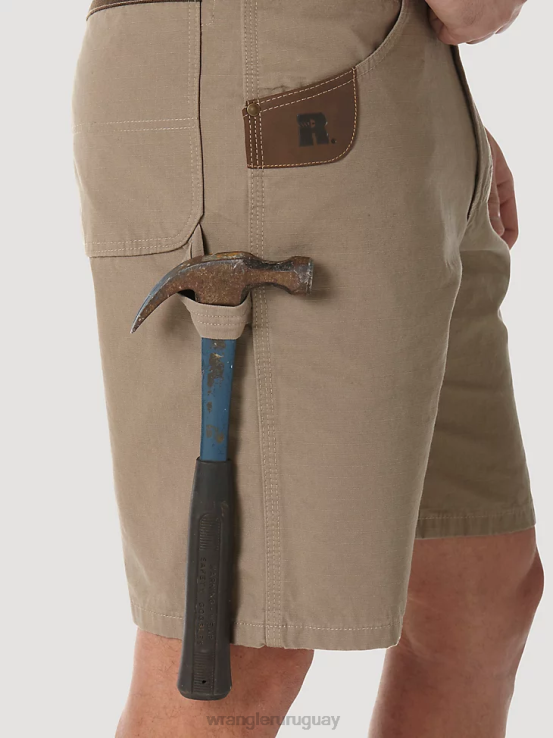 caqui oscuro Wrangler hombres riggs ropa de trabajo carpintero corto ropa F8J4V544