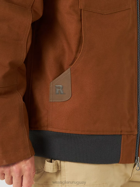 caramelo Wrangler hombres Ropa de trabajo Riggs chaqueta de trabajo de lona con aislamiento de capas resistentes ropa F8J4V659
