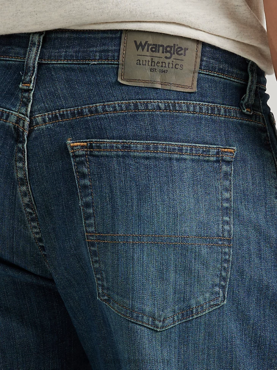 carbón Wrangler hombres Authentics jeans cómodos y flexibles de ajuste relajado ropa F8J4V200