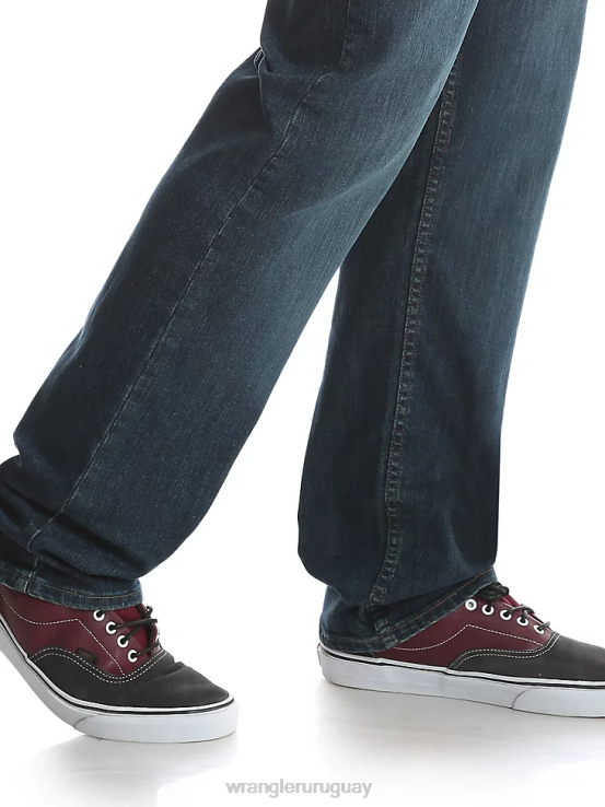 carbón Wrangler hombres Vaqueros de corte regular con flexión de mezclilla premium de cinco estrellas para mayor comodidad ropa F8J4V141