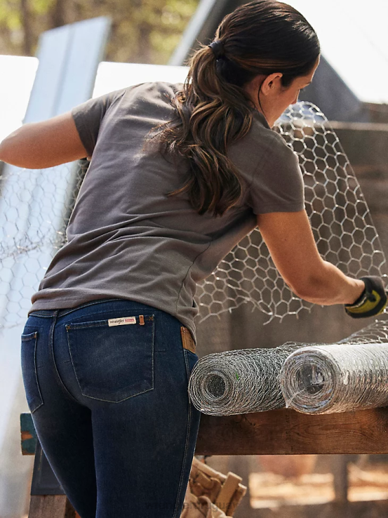 carbón Wrangler mujer Camiseta de rendimiento de manga corta Riggs Workwear ropa F8J4V877