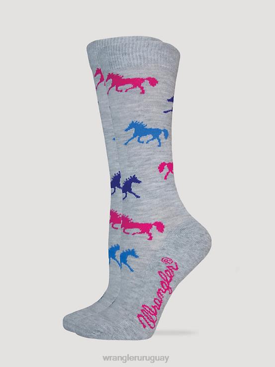 carbón Wrangler mujer calcetines horses crew ultra-dri accesorios F8J4V920