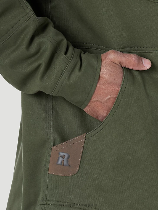 cargarse Wrangler hombres Ropa de trabajo Riggs chaqueta tipo camisa de trabajo con forro polar y capas resistentes ropa F8J4V473