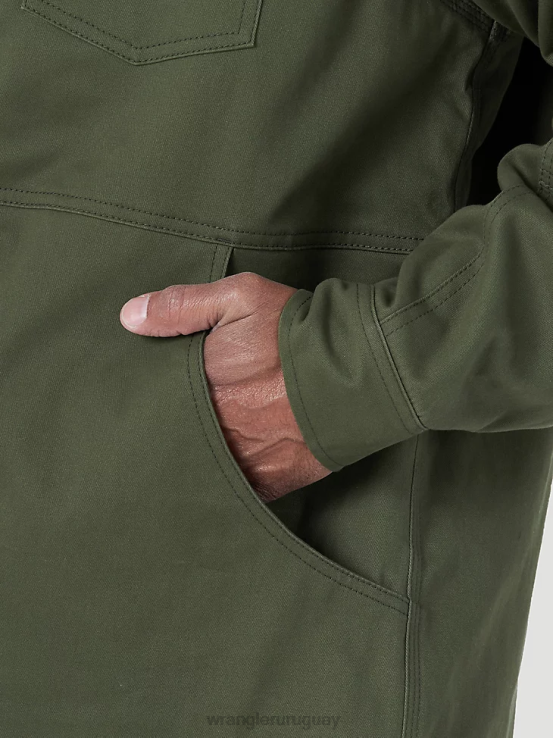 cargarse Wrangler hombres Ropa de trabajo Riggs chaqueta tipo camisa de trabajo con forro polar y capas resistentes ropa F8J4V473