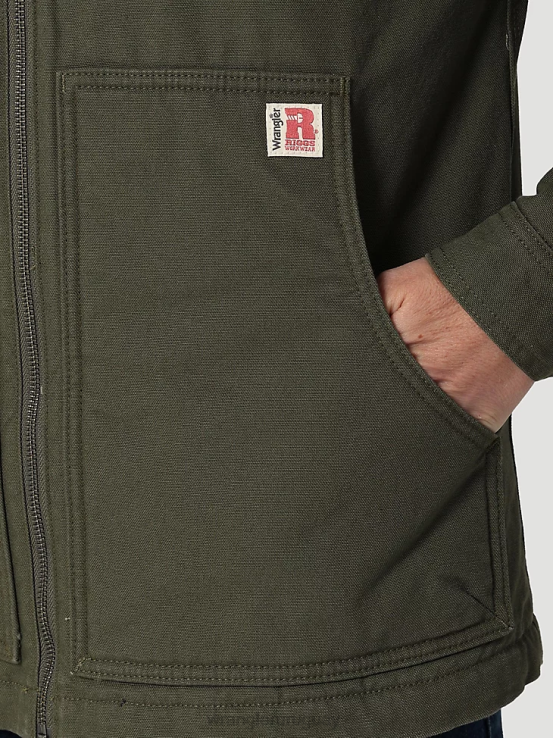 cargarse Wrangler mujer Chaqueta de lona con forro de sherpa Riggs Hard Layers ropa F8J4V864