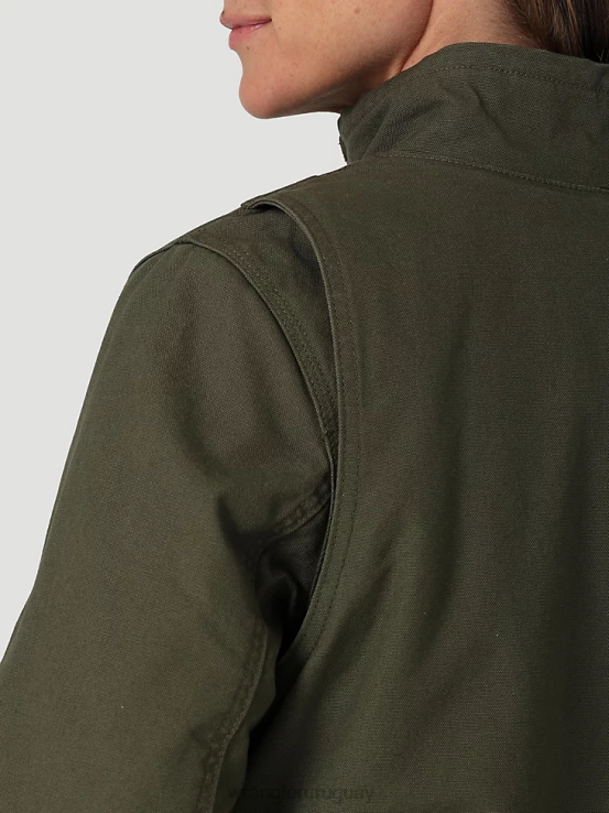 cargarse Wrangler mujer Chaqueta de lona con forro de sherpa Riggs Hard Layers ropa F8J4V864