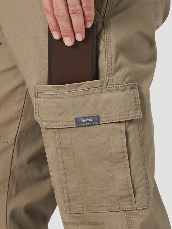 cebada Wrangler hombres pantalón cargo flexible de ajuste relajado premium de cinco estrellas ropa F8J4V223
