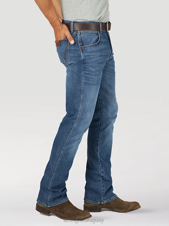 cielo nocturno Wrangler hombres jeans retro con corte tipo bota y corte slim ropa F8J4V6