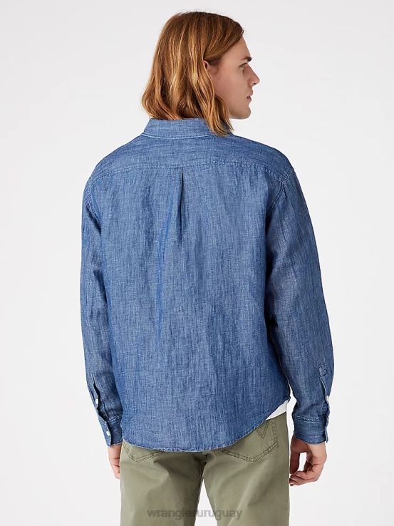 ciudad amatista Wrangler hombres camisa de campamento de manga corta a cuadros ecológica ropa F8J4V397