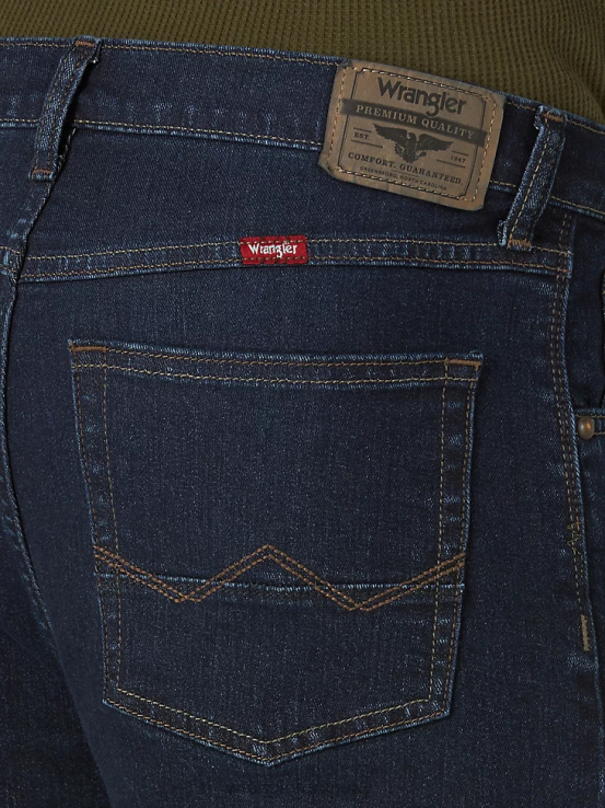 cobalto oscuro Wrangler hombres jeans rectos ajustados premium de cinco estrellas ropa F8J4V160
