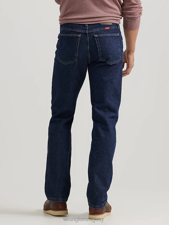 enjuague de medianoche Wrangler hombres jeans de corte regular de denim premium de cinco estrellas ropa F8J4V93
