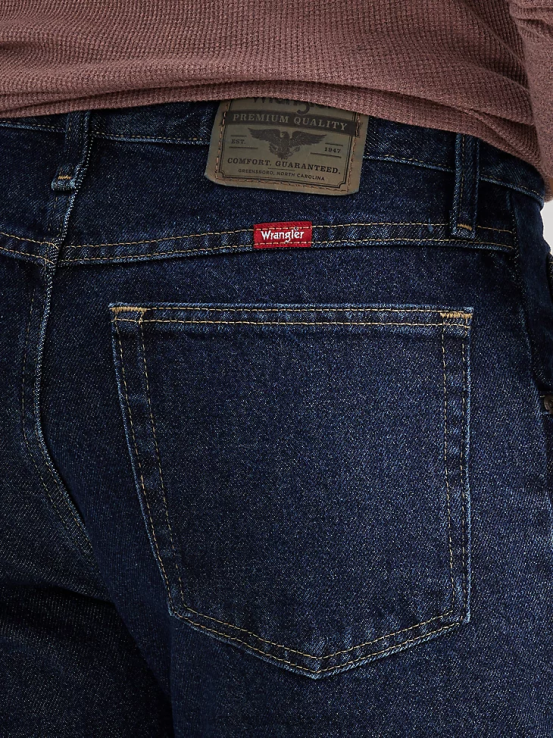 enjuague de medianoche Wrangler hombres jeans de corte regular de denim premium de cinco estrellas ropa F8J4V93