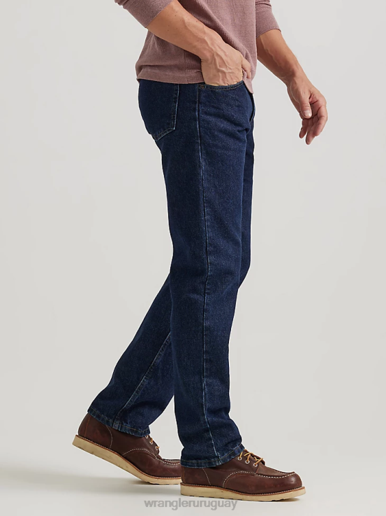 enjuague de medianoche Wrangler hombres jeans de corte regular de denim premium de cinco estrellas ropa F8J4V93