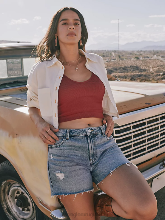 floración Wrangler mujer shorts de talle alto hasta la mitad del muslo ropa F8J4V826