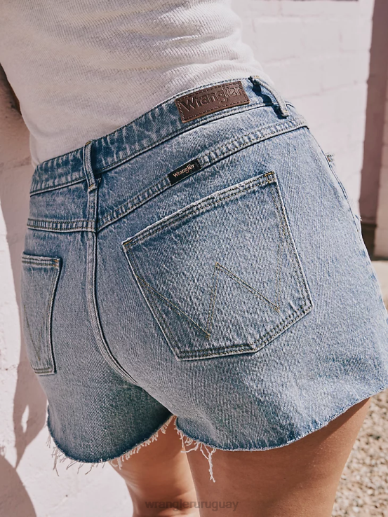 floración Wrangler mujer shorts vintage de tiro alto con cortes ropa F8J4V833