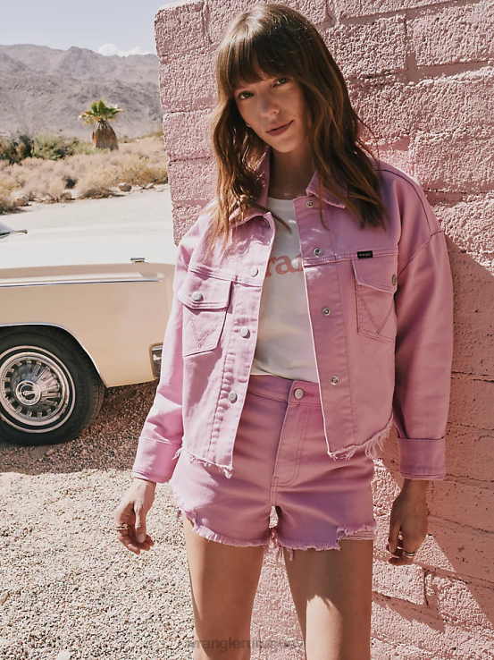 baya Wrangler mujer shorts vintage de tiro alto con cortes ropa F8J4V835