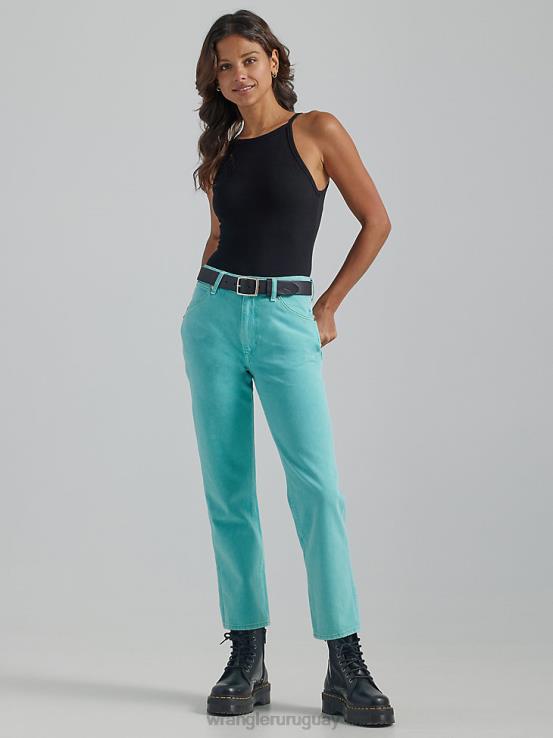Acuario Wrangler mujer salvaje oeste 603 jeans rectos de talle alto ropa F8J4V767