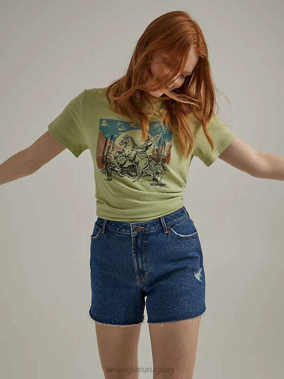 malibu Wrangler mujer shorts de talle alto hasta la mitad del muslo ropa F8J4V828