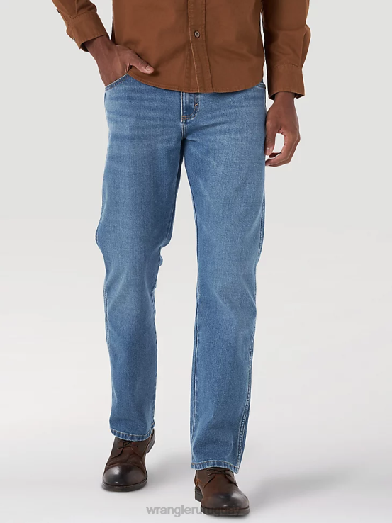 trama Wrangler hombres Vaqueros ajustados y rectos con diseño flexible para cualquier clima ropa F8J4V177