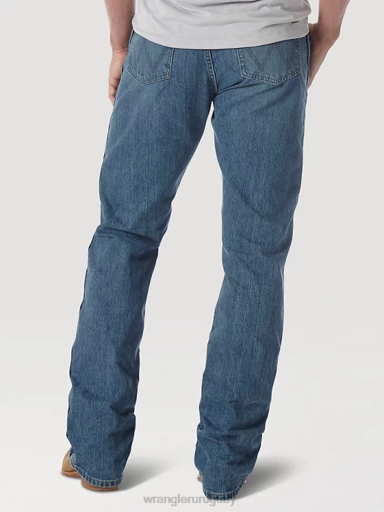 gastado Wrangler hombres jeans retro con corte tipo bota y corte slim ropa F8J4V9
