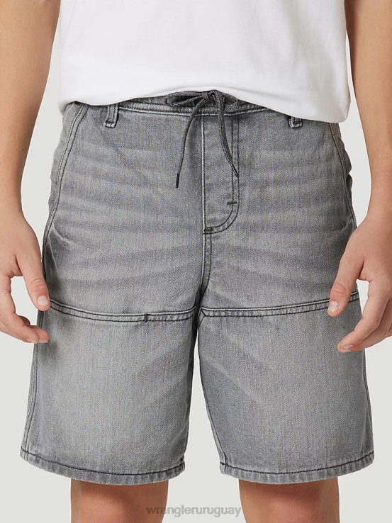 gris Wrangler Niños shorts skater de ajuste relajado ropa F8J4V1020
