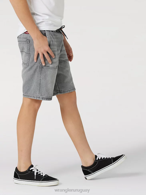 gris Wrangler Niños shorts skater de ajuste relajado ropa F8J4V1020