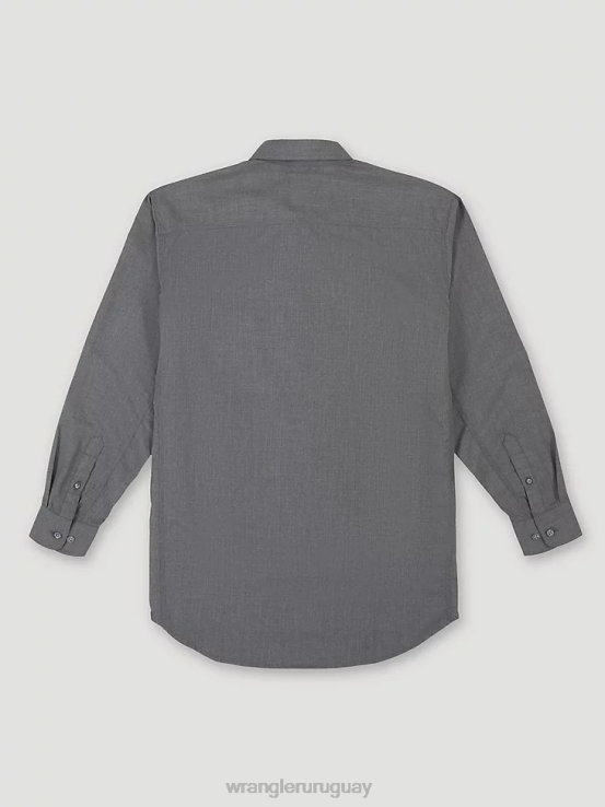 gris Wrangler hombres Camisa de trabajo sólida de sarga resistente al fuego riggs workwear fr ropa F8J4V401