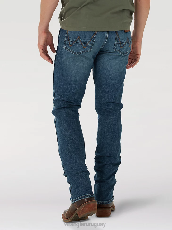 hereford Wrangler hombres jeans retro ajustados con pernera recta ropa F8J4V26