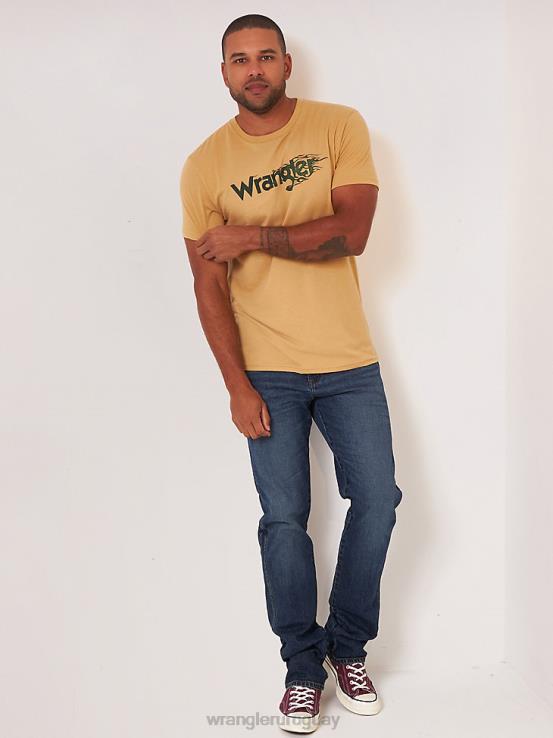 Turno nocturno Wrangler hombres jeans retro ajustados con pernera recta ropa F8J4V24