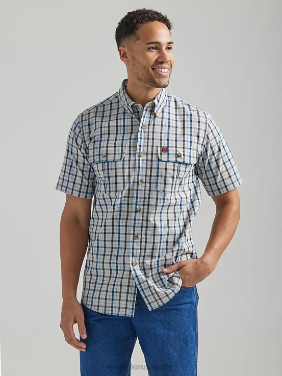 aguacero Wrangler hombres camisa de trabajo a cuadros riggs workwear ropa F8J4V672