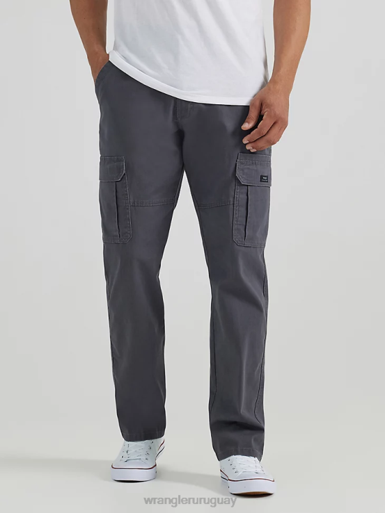 antracita Wrangler hombres Pantalón cargo elástico relajado Authentics ropa F8J4V235