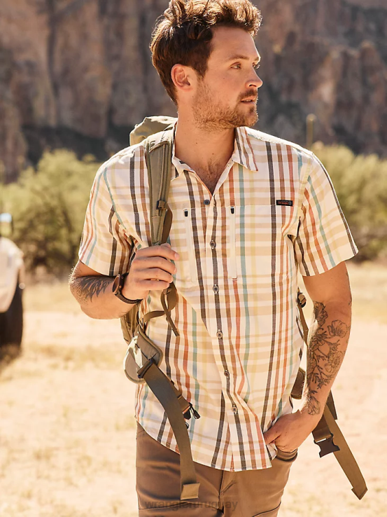 playa carolina Wrangler hombres camisa a cuadros atg by horizonte ropa F8J4V296