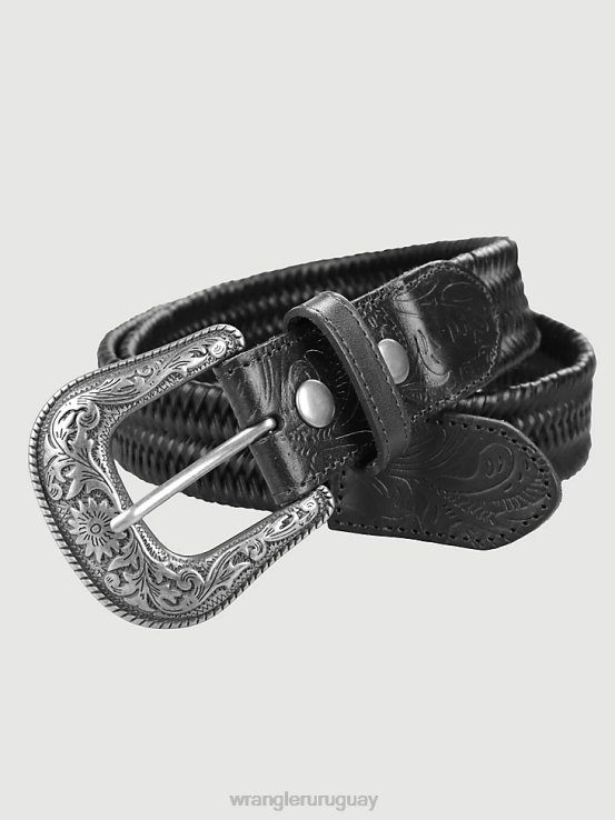 negro Wrangler hombres cinturón elástico trenzado accesorios F8J4V712