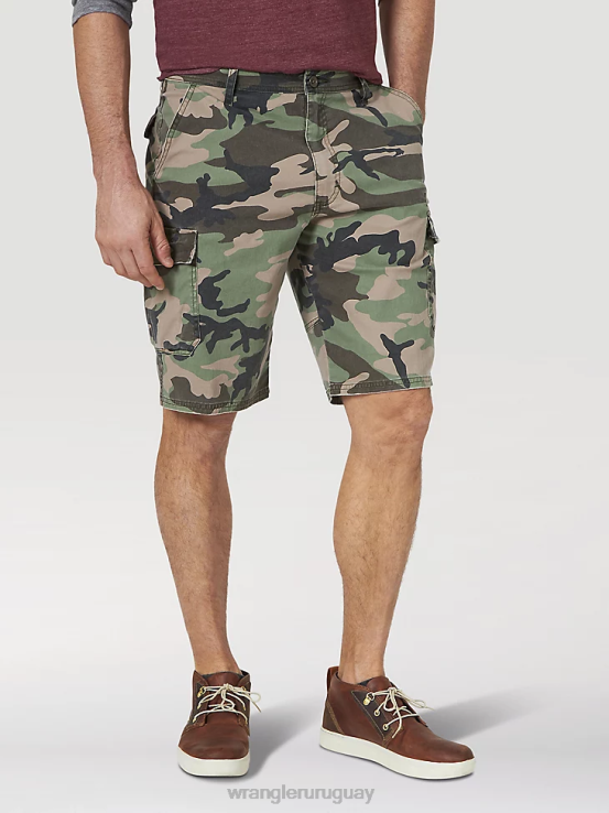 camuflaje de la selva Wrangler hombres short cargo de sarga flexible ropa F8J4V547