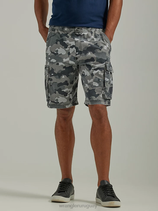 camuflaje monumento Wrangler hombres pantalón corto tipo cargo con cordón elástico y libre de estirar ropa F8J4V554