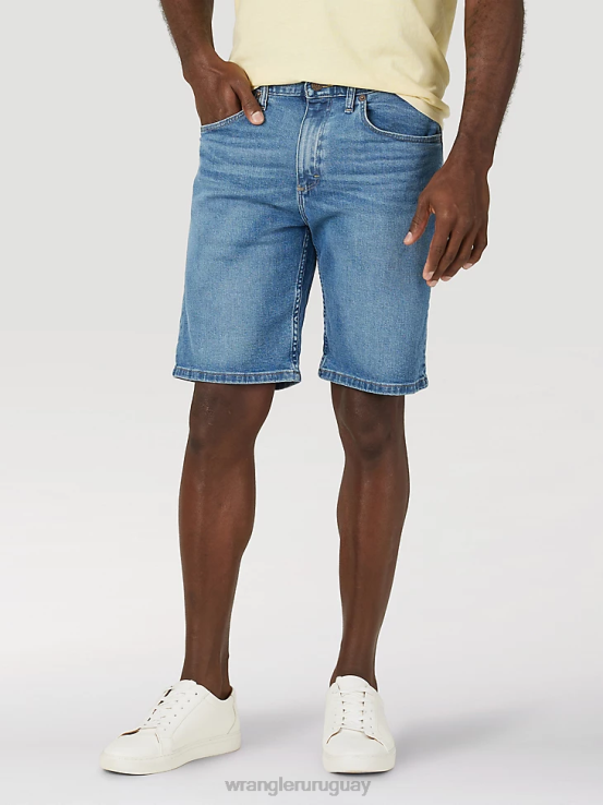 índigo vintage Wrangler hombres pantalones cortos de mezclilla libres de estirar ropa F8J4V580