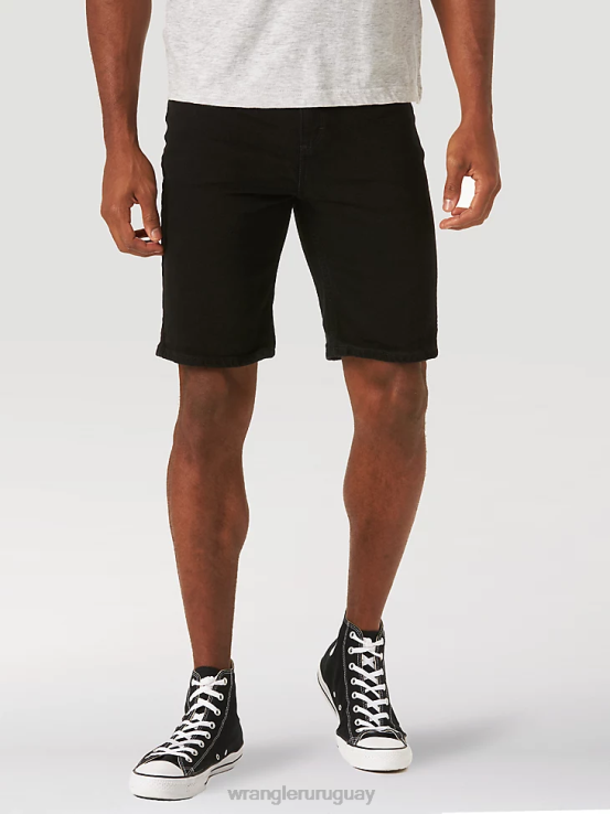 negro azabache Wrangler hombres pantalones cortos de mezclilla relajados auténticos ropa F8J4V588