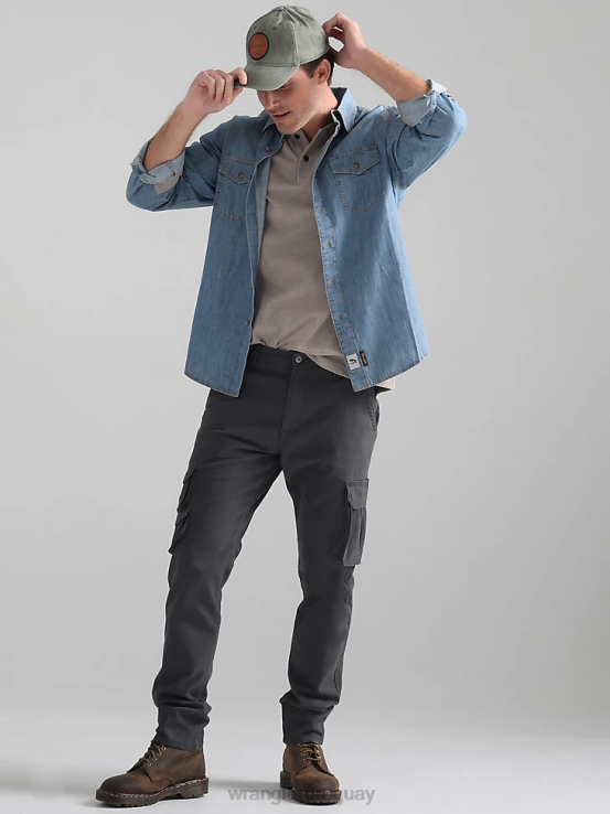 asfalto Wrangler hombres pantalón cargo cónico flexible ropa F8J4V225