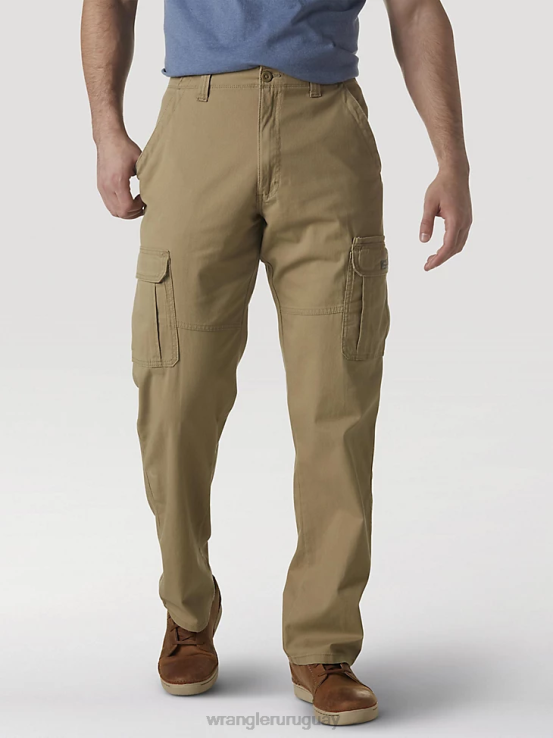 madera de olmo Wrangler hombres pantalón cargo flexible de ajuste relajado premium de cinco estrellas ropa F8J4V219