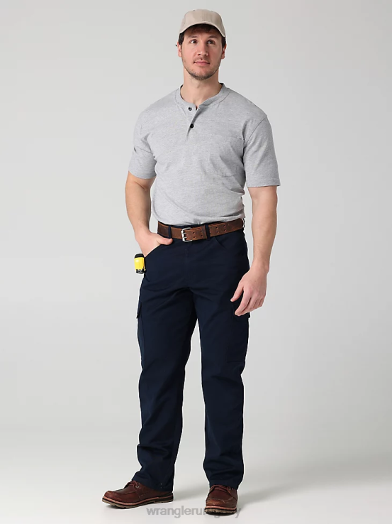 zafiro oscuro Wrangler hombres pantalón cargo de sarga para trabajo ropa F8J4V690